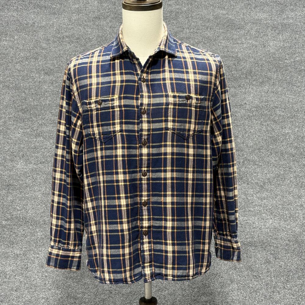 Tommy Bahama Shirt Mens Medium Plaid Flannel Button Front Long Sleeve Casual
